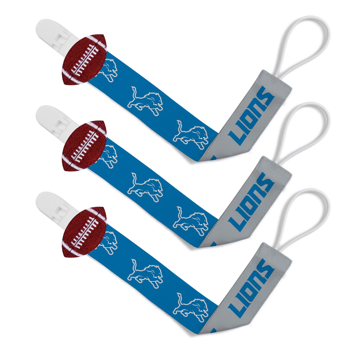 BabyFanatic Officially Licensed Unisex Pacifier Clip 2-Pack - NFL