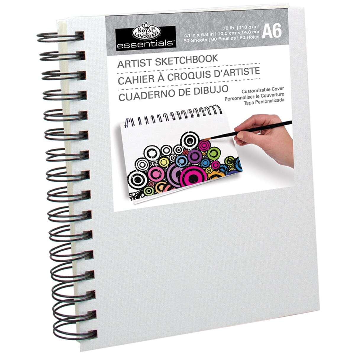 Royal Langnickel essentials(TM) Canvas Cover Sketchbook-4.1&#x22;X5.8&#x22;