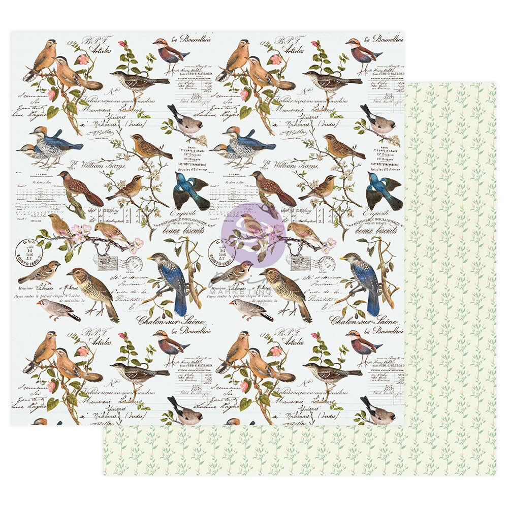 Prima Marketing Inc Nature Lover Collection 12x12 Sheet - Where The Birds Meet - 10 Sheet W/ Foil Details / Paper 655350849665