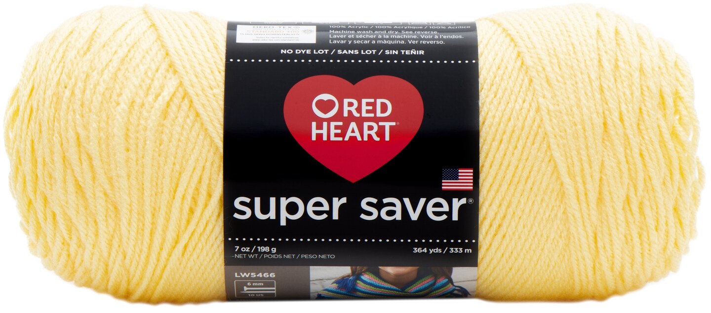 Red Heart Super Saver Yarn-Lemon