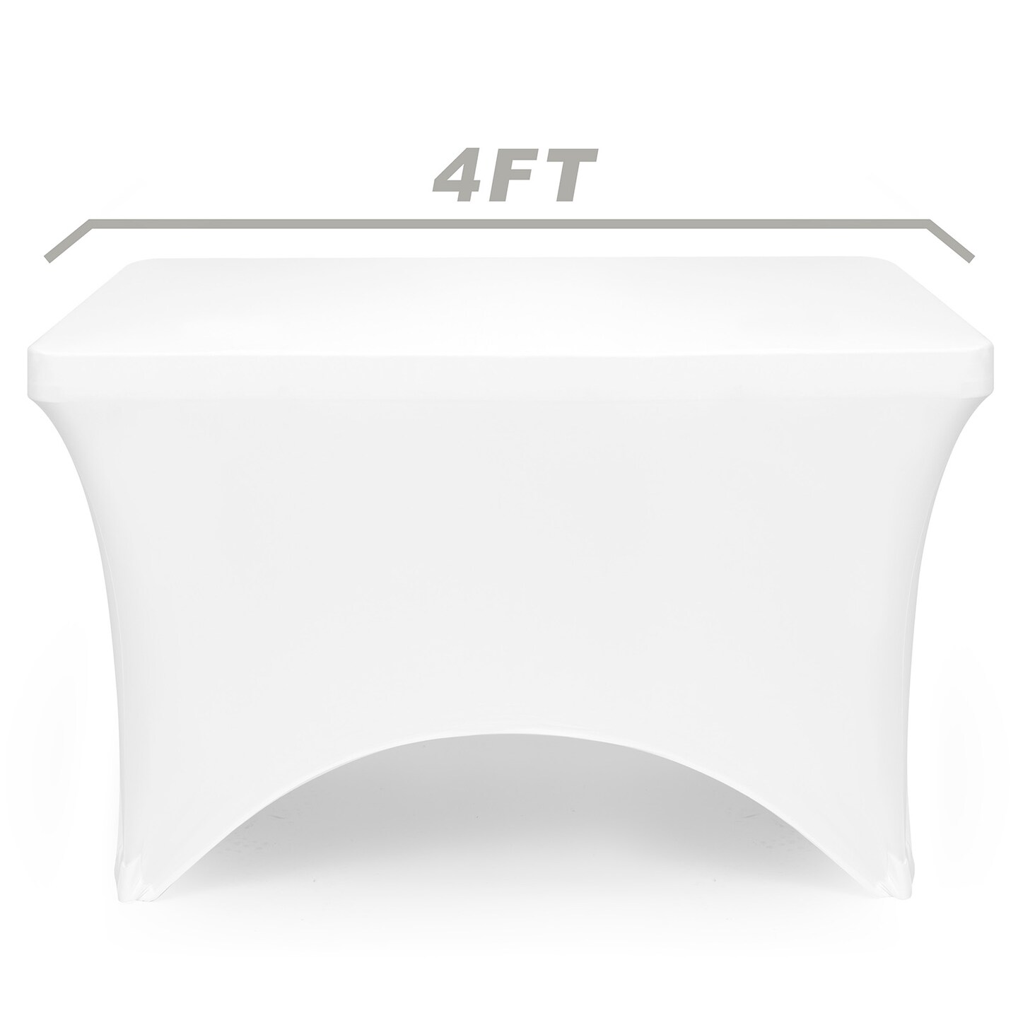Lann&#x27;s Linens - Fitted Stretch Tablecloth for Rectangular Table - Wedding / Banquet / Trade Show - Spandex Cloth Fabric Cover