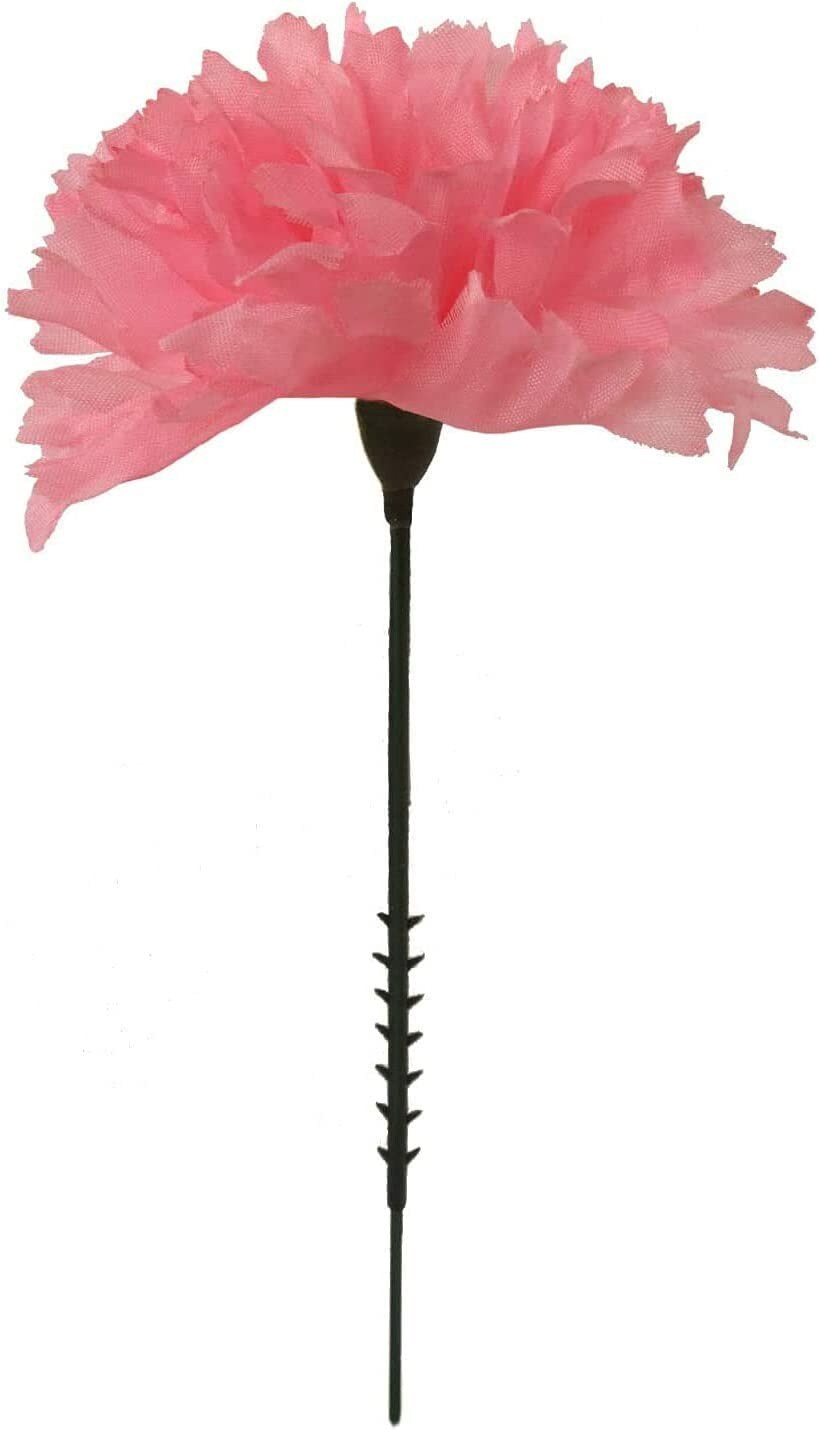 Enchanting Pink Carnation Blossoms - Set of 50 Artificial Flower Picks - Captivating Faux Carnations for Stunning DIY Arrangements, Weddings, and Décor - Exquisite Floral Beauties