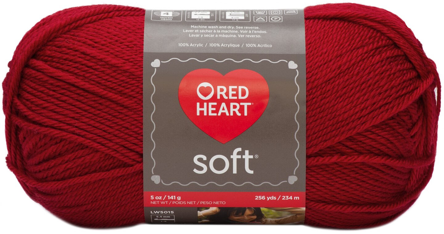 Red Heart Soft Yarn-Really Red