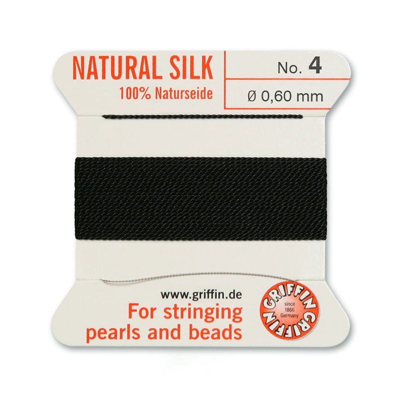 4 Black Griffin Silk Bead Cord (2 Meters) Michaels