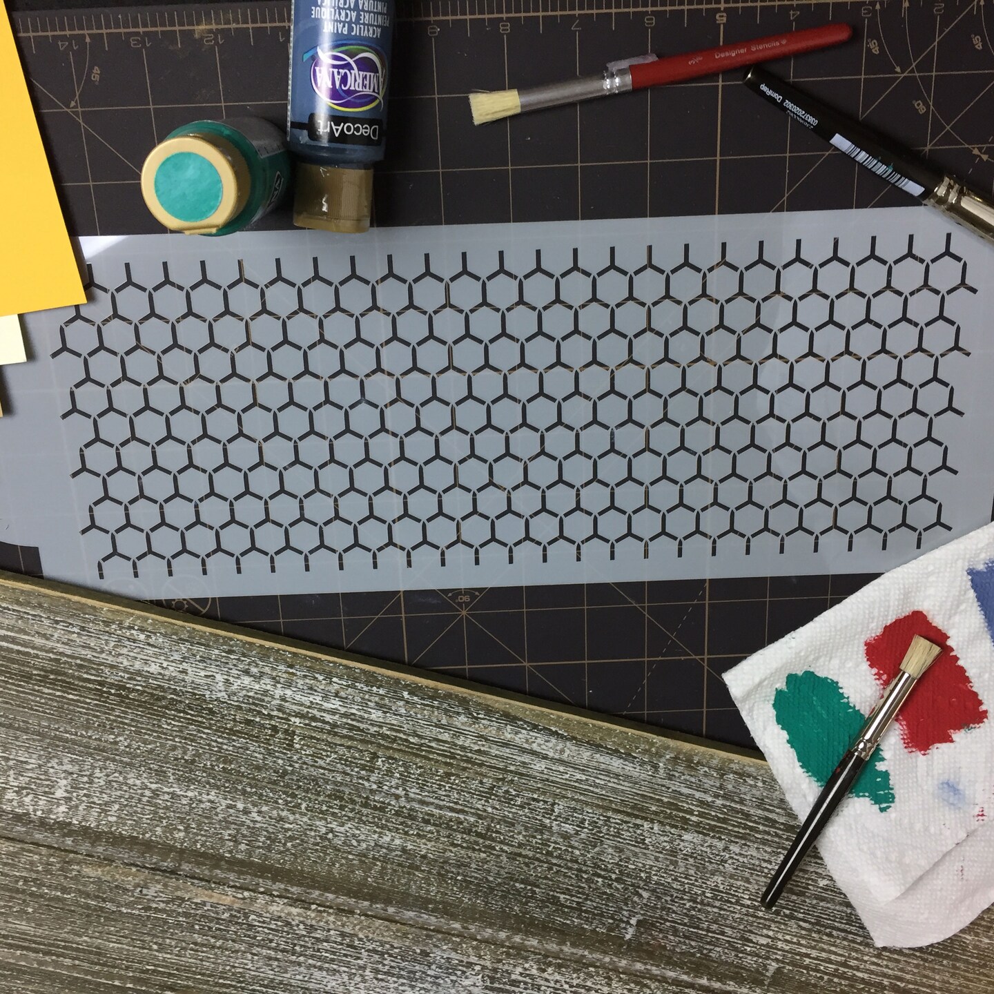 Honeycomb Cake Stencil Side | C773 by Designer Stencils | Cake Decorating Tools |