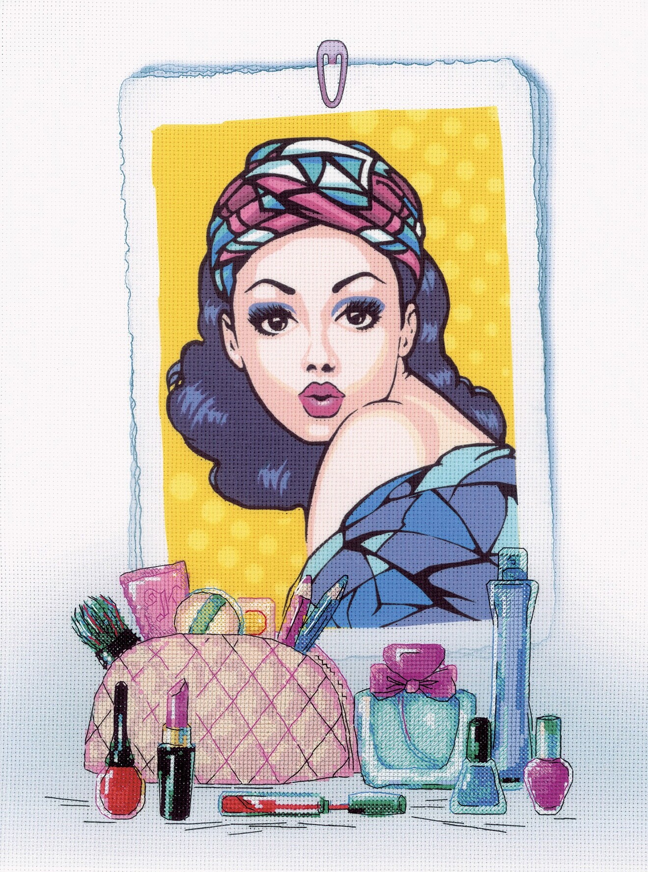 Riolis Stamped Cross Stitch Kit 11.75"X15.75"Velvet Look (14 Count