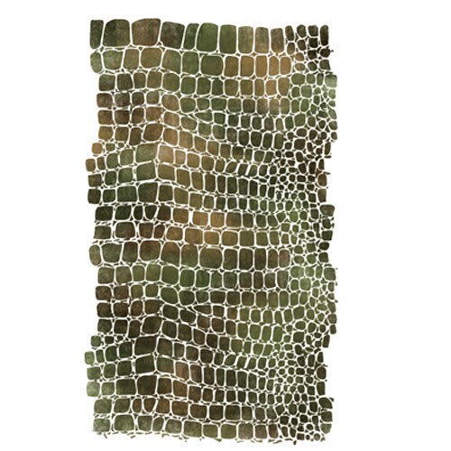 Large Crocodile Skin Wall Stencil | 3448 by Designer Stencils | Pattern Stencils | Reusable Stencils for Painting | Safe &#x26; Reusable Template for Wall Decor | Try This Stencil Instead of a Wallpaper | Easy to Use &#x26; Clean Art Stencil Pattern