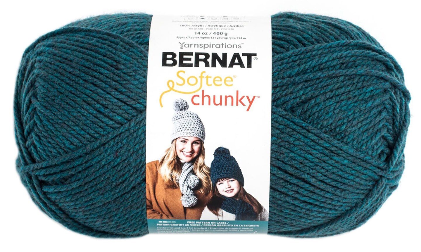 Bernat Softee Chunky Deep Waters Yarn - 3 Pack Of 80g/2.8oz - Acrylic - 6  Super Bulky - 77 Yards - Knitting/crochet : Target