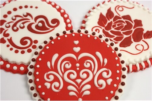 Amore Cookie Stencil Set | C810 by Designer Stencils | Cookie Decorating Tools | Baking Stencils for Royal Icing, Airbrush, Dusting Powder | Reusable Plastic Food Grade Stencil for Cookies | Easy to Use &#x26; Clean Cookie Stencil
