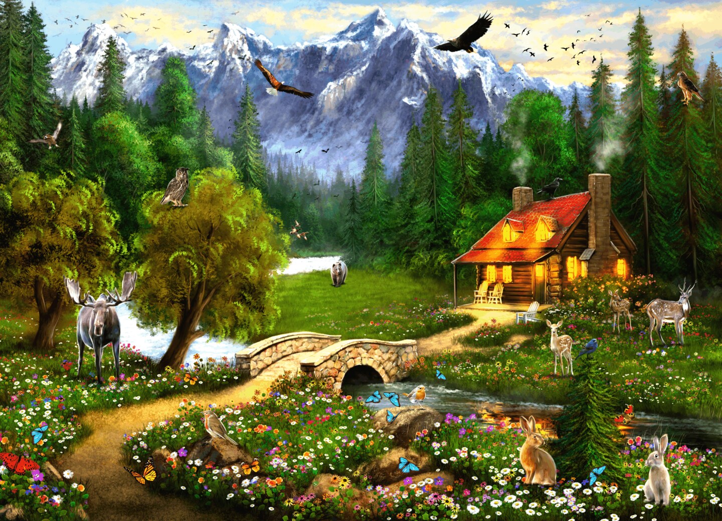 Brain Tree - Medieval House Jigsaw Puzzles 1000 Piece