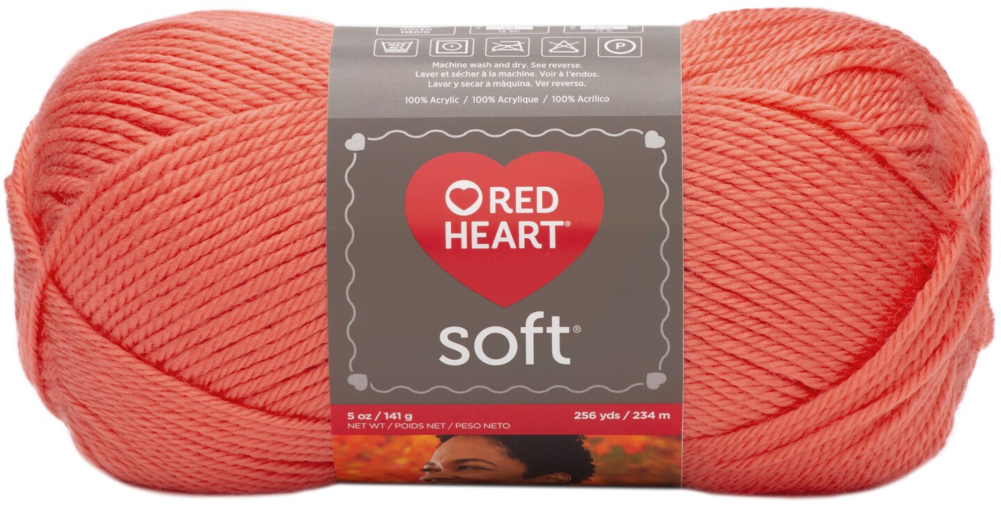 Red Heart Soft Yarn-Coral