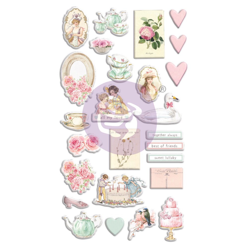 Prima Marketing Inc With Love Collection Puffy Stickers - 26 Pcs 655350996307
