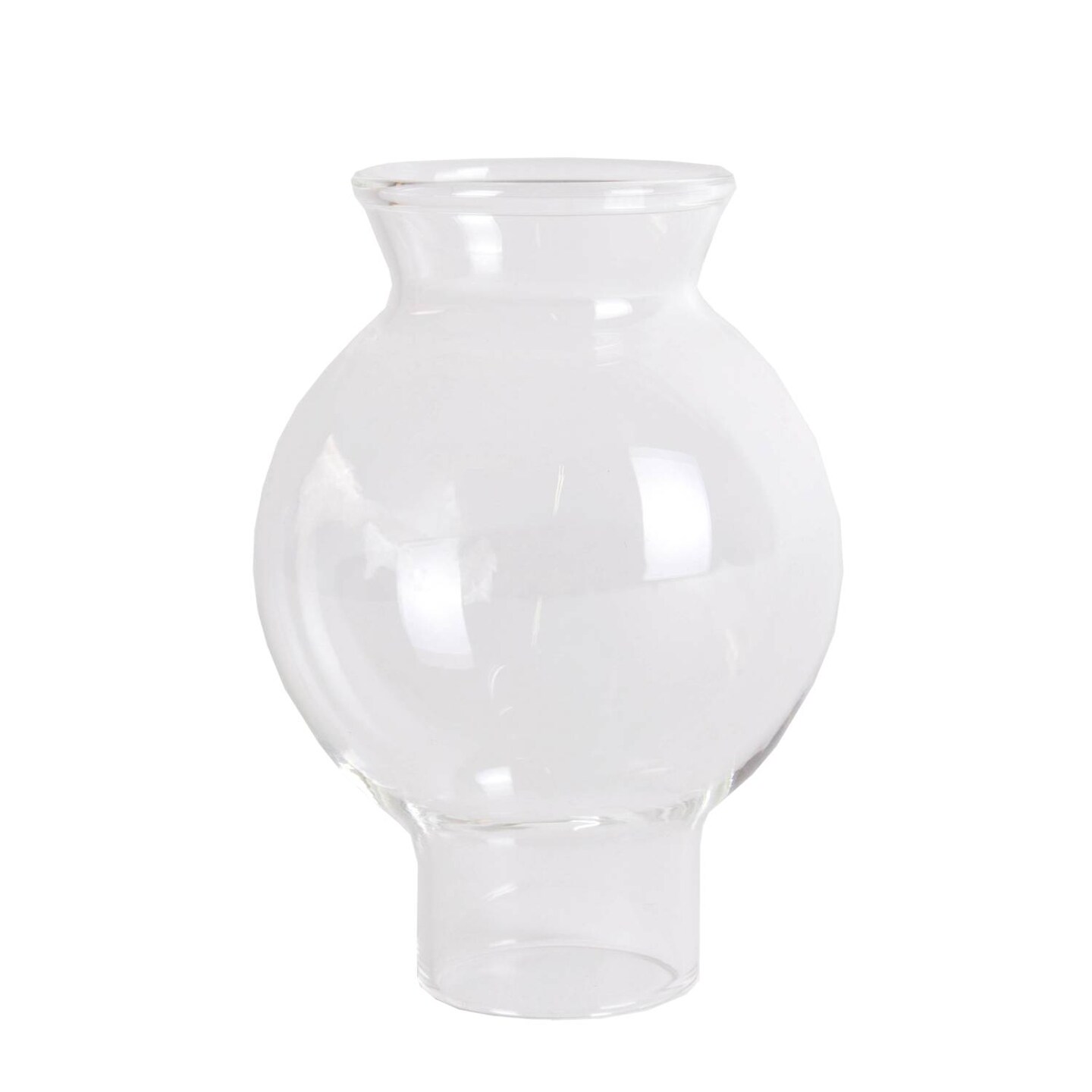 Clear Glass Lamp Chimney, Replacement Hurricane Globe Measures 1 5/16 Inch Diameter Base x 3 3/8 Inches High for Oil or Kerosene Lanterns, Vintner&#x27;s
