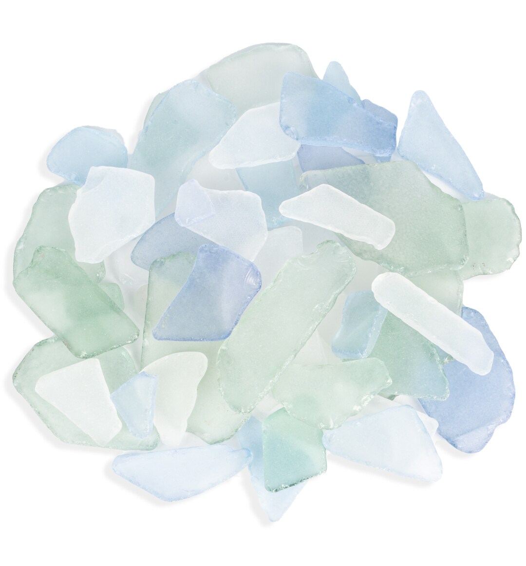 Sea Glass 11 Ounces Light Blue, Green &#x26; White Mix Sea Glass - Bulk Seaglass Pieces for Beach Decor &#x26; Crafts