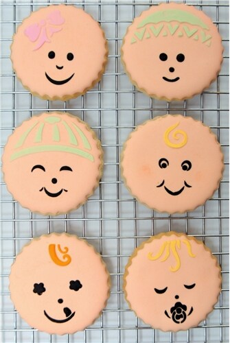 Baby Faces Cookie Stencil Set | C736 by Designer Stencils | Stencils for Royal Icing, Airbrush, Dusting Powder |
