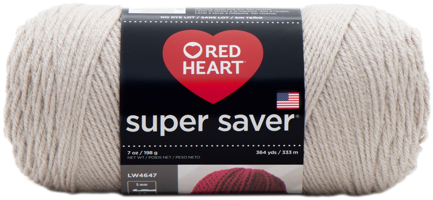 Red Heart Super Saver Yarn-Oatmeal
