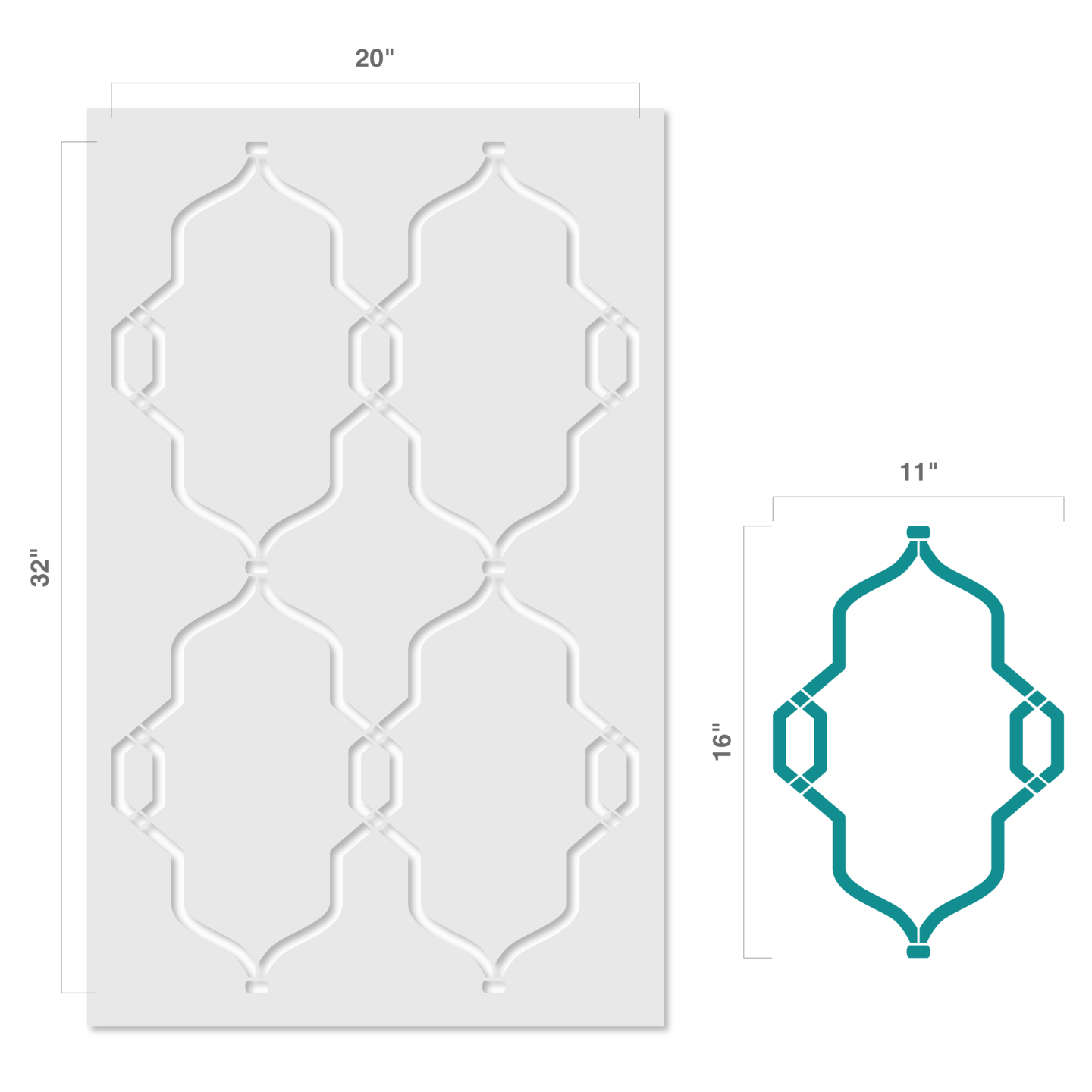 Moroccan Tile Wall Stencil | 3658 by Designer Stencils | Pattern Stencils | Reusable Stencils for Painting | Safe &#x26; Reusable Template for Wall Decor | Try This Stencil Instead of a Wallpaper | Easy to Use &#x26; Clean Art Stencil Pattern