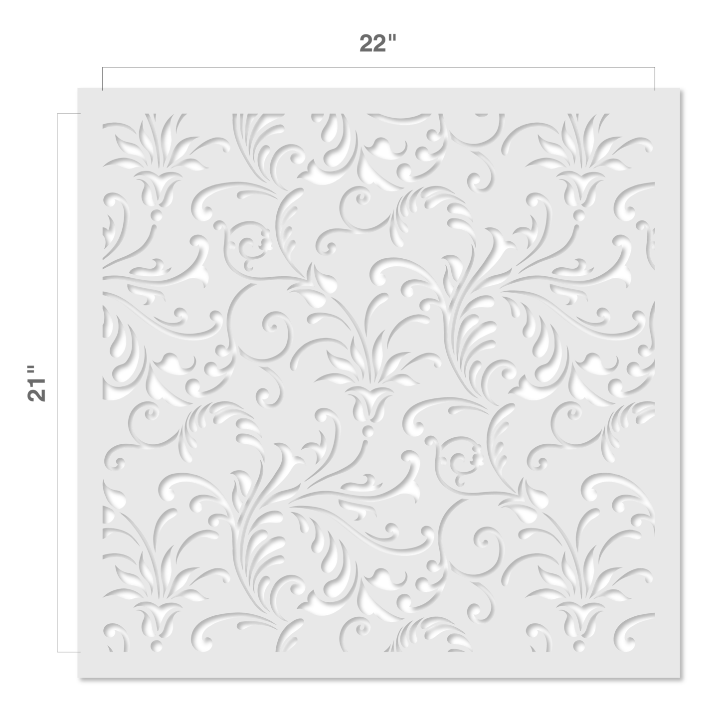 Rebecca Floral All Over Wall Stencil | 3692 by Designer Stencils | Pattern Stencils | Reusable Stencils for Painting | Safe &#x26; Reusable Template for Wall Decor | Try This Stencil Instead of a Wallpaper | Easy to Use &#x26; Clean Art Stencil Pattern