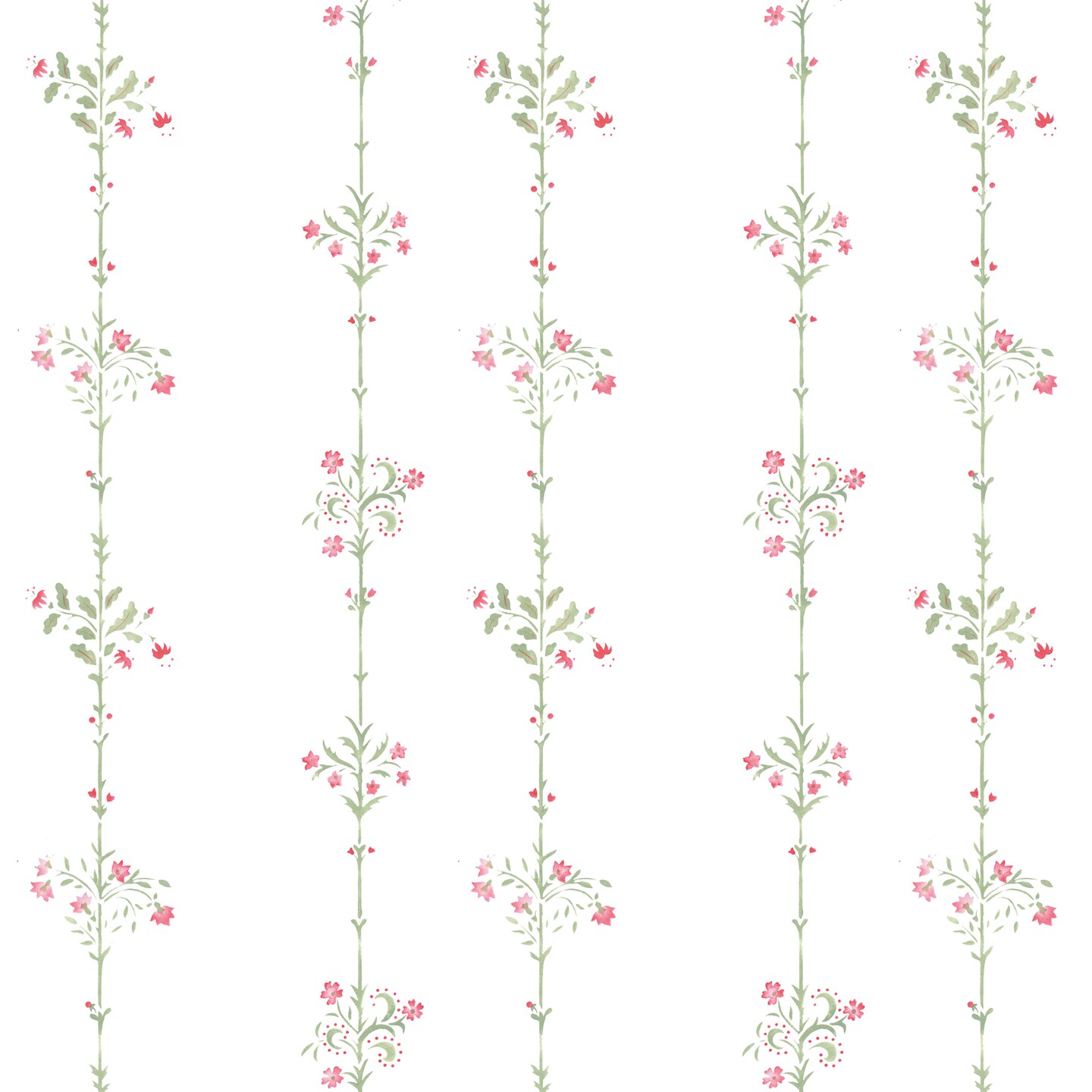 Floral Stripe Wallpaper Wall Stencil | 3231 by Designer Stencils | Floral Stencils | Reusable Art Craft Stencils for Painting on Walls, Canvas, Wood | Reusable Plastic Paint Stencil for Home Makeover | Easy to Use &#x26; Clean Art Stencil