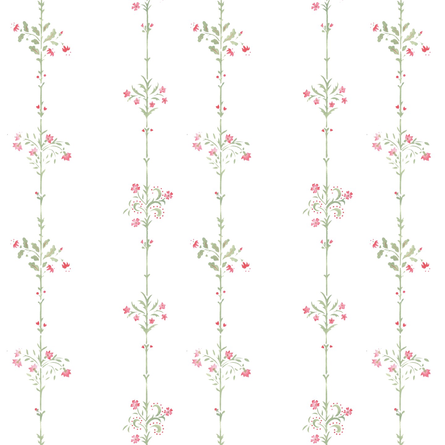 Floral Stripe Wallpaper Wall Stencil | 3231 by Designer Stencils | Floral Stencils | Reusable Art Craft Stencils for Painting on Walls, Canvas, Wood | Reusable Plastic Paint Stencil for Home Makeover | Easy to Use & Clean Art Stencil