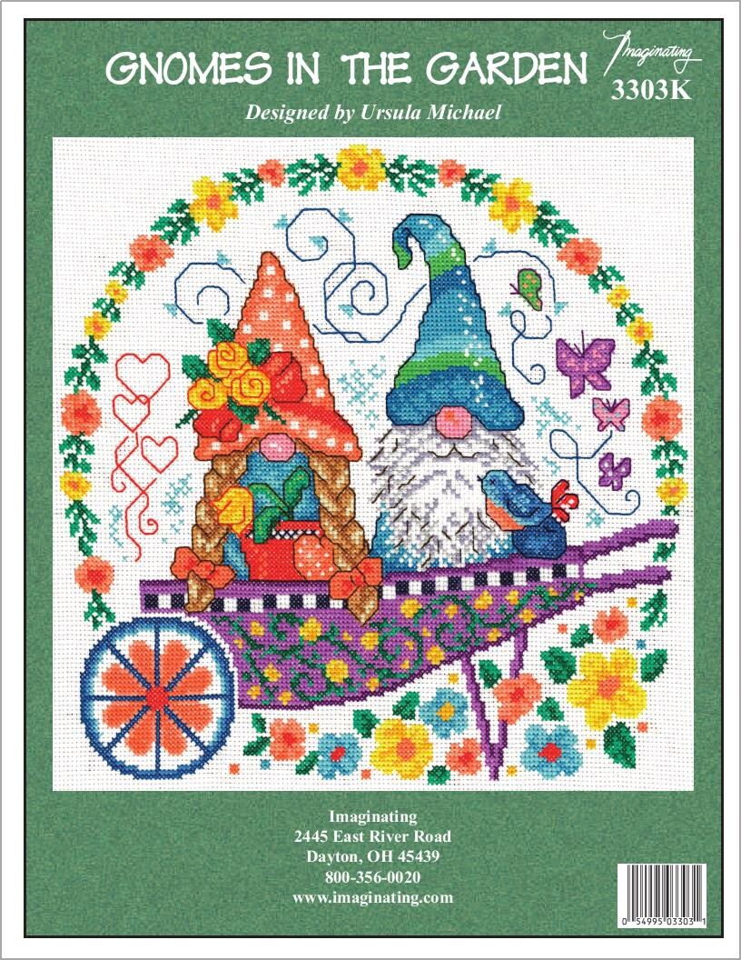 Imaginating Counted Cross Stitch Kit 10"X10"-Gnomes In The Garden