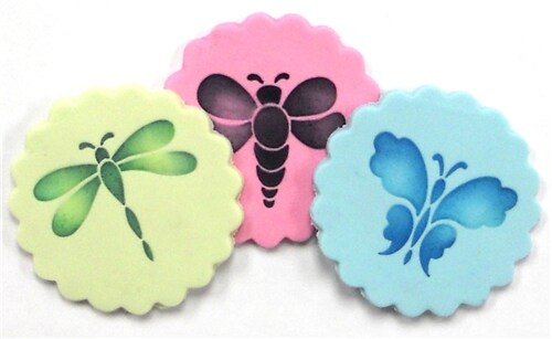 Mini Bugs Cookie Stencil Set: Bumble Bee, Dragonfly, Butterfly | C727 by Designer Stencils | Cookie Decorating Tools |