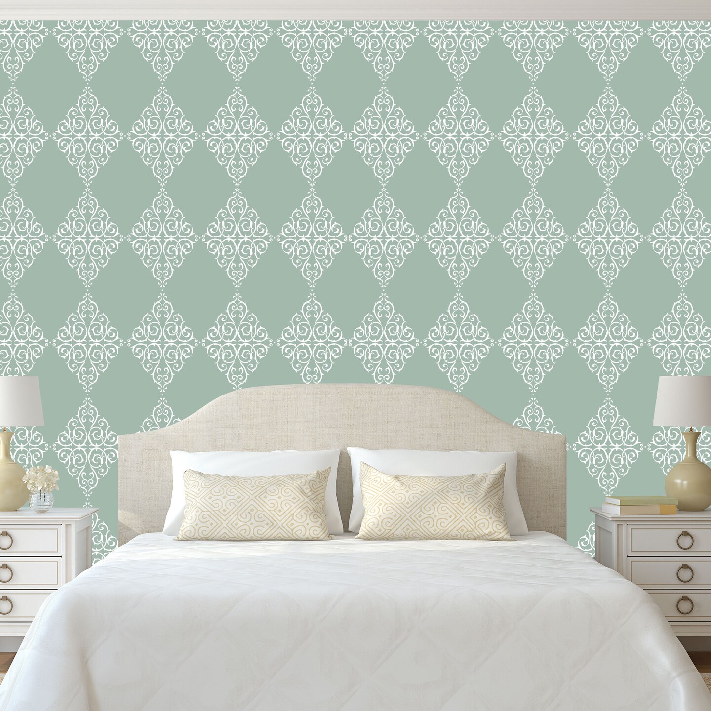 Diamond Medallion Wall Stencil | 3417 by Designer Stencils | Mandala & Medallion Stencils |