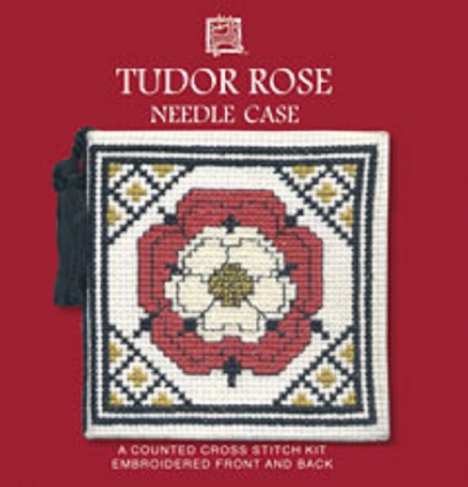 Textile Heritage Needle Case Counted Cross Stitch Kit Tudor Rose