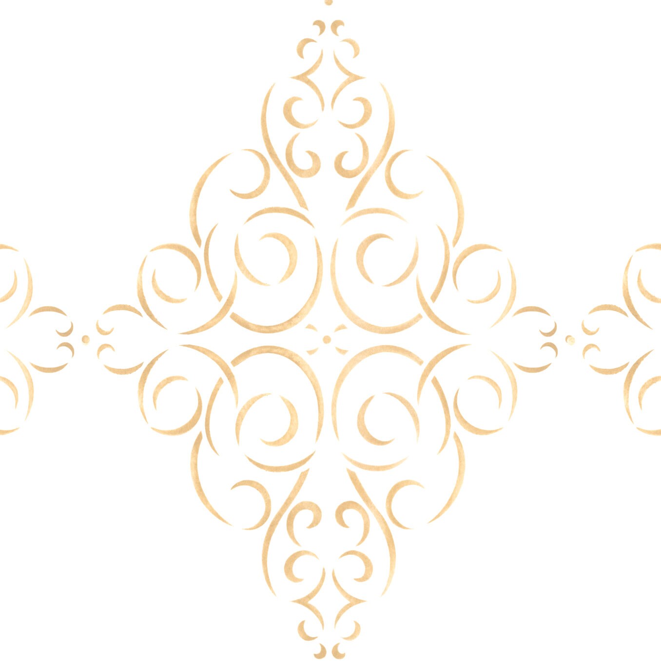 Simple Diamond Medallion Wall Stencil | 3418 by Designer Stencils | Mandala & Medallion Stencils | Reusable Art Craft Stencils for Painting on Walls, Canvas, Wood | Reusable Plastic Paint Stencil for Home Makeover | Easy to Use & Clean Art Stencil