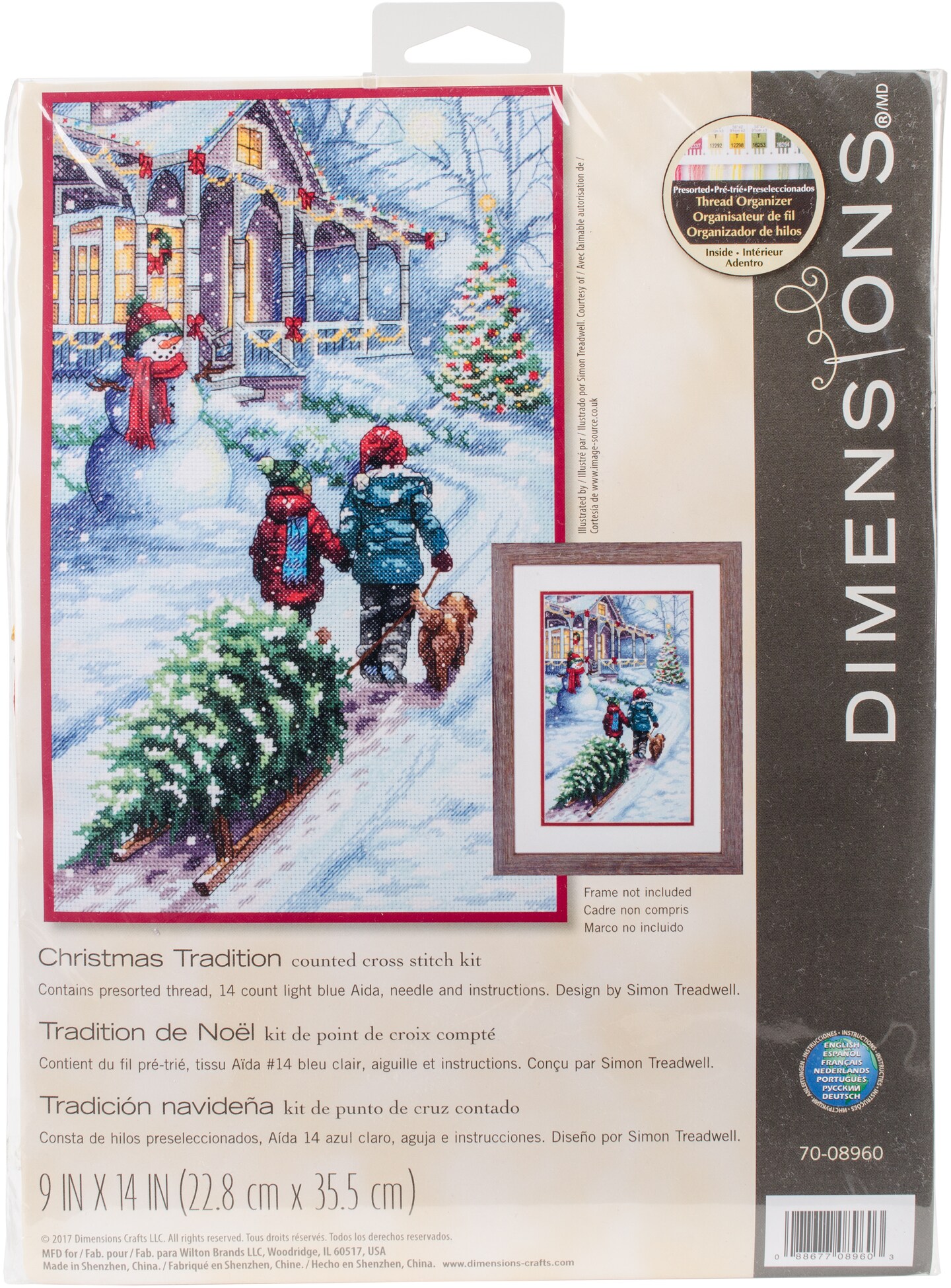 Dimensions Counted Cross Stitch Kit 9"X14"-Christmas Tradition (14 Count)