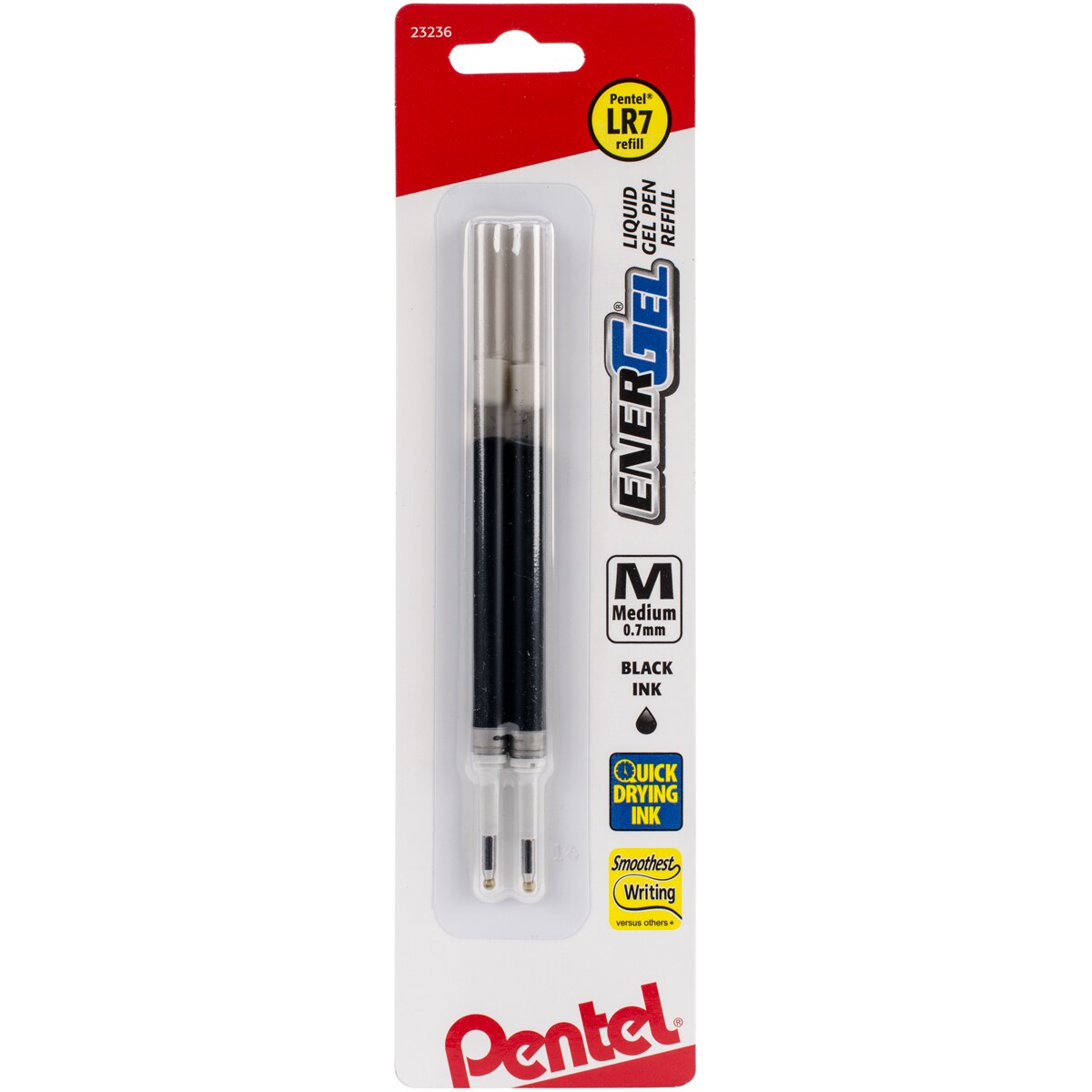 Pentel EnerGel Pen Refill Ink For .7mm Metal Tip Pen 2/Pkg-Black