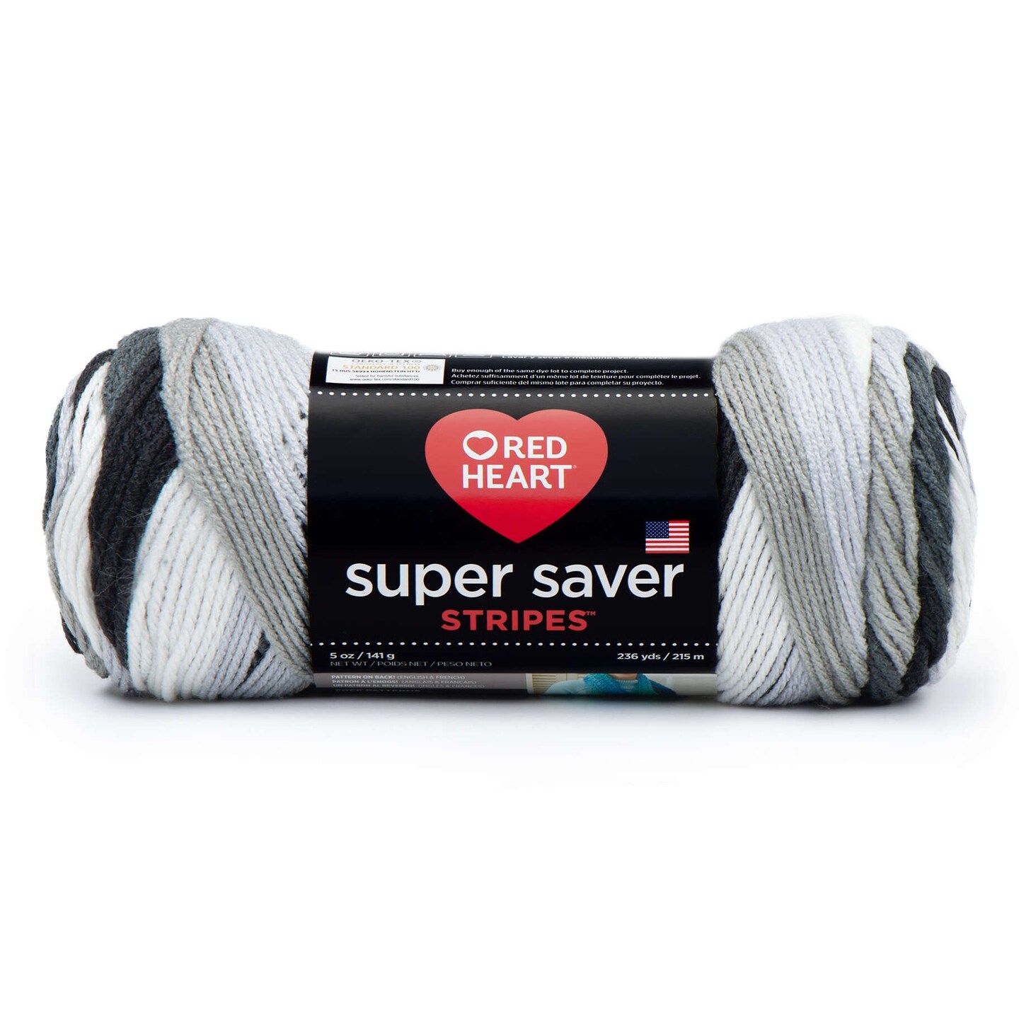 Red Heart Super Saver Yarn-Newspaper Stripe