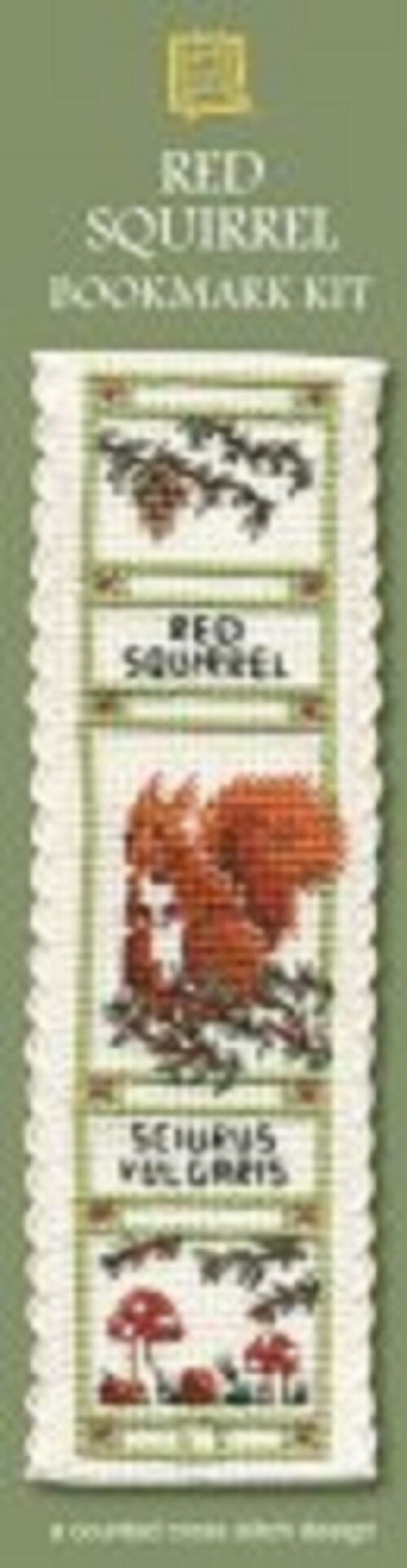 Textile Heritage Red Squirrel Counted Cross Stitch Bookmark Kit