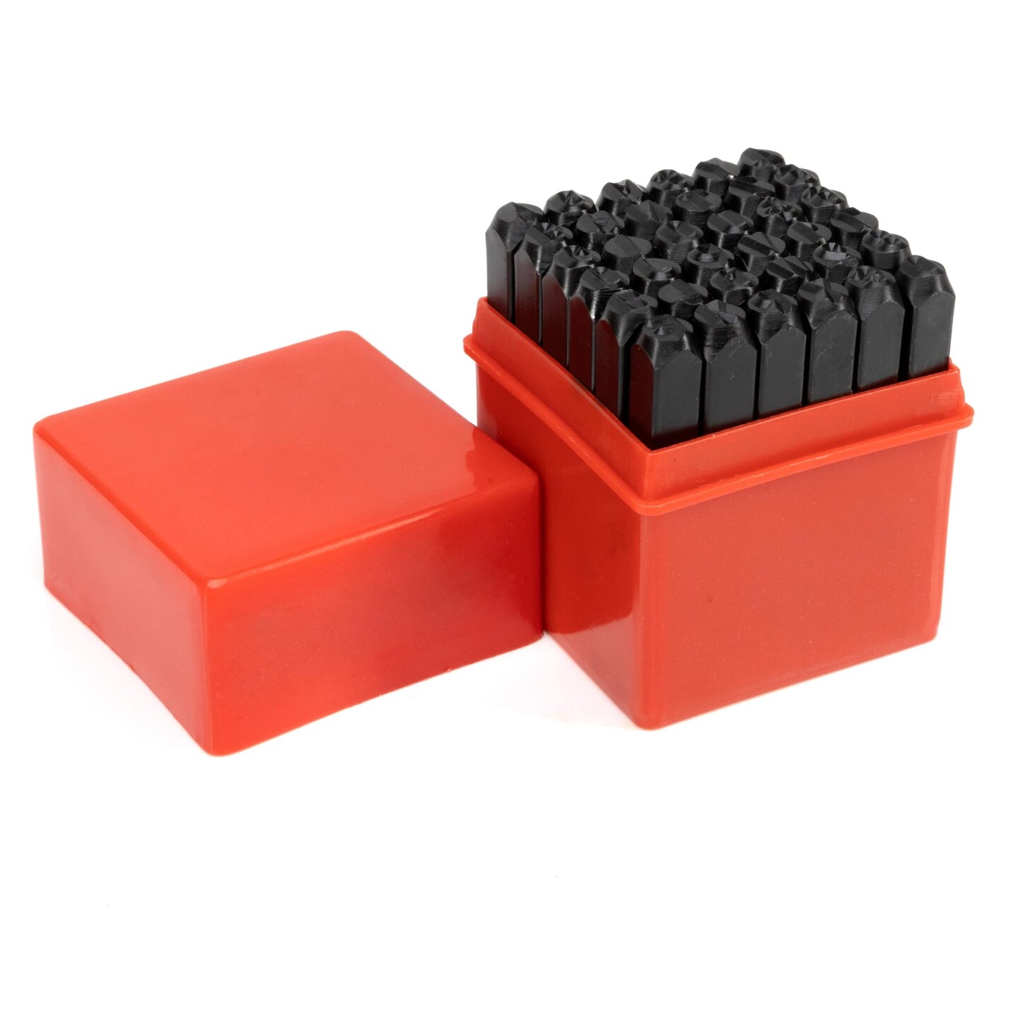 36 Pieces Number and Letter Punch Set with Heat-Treated Steel Punches for Imprinting and Arts and Crafts, 1/4-Inch Shaft, Stamp Set