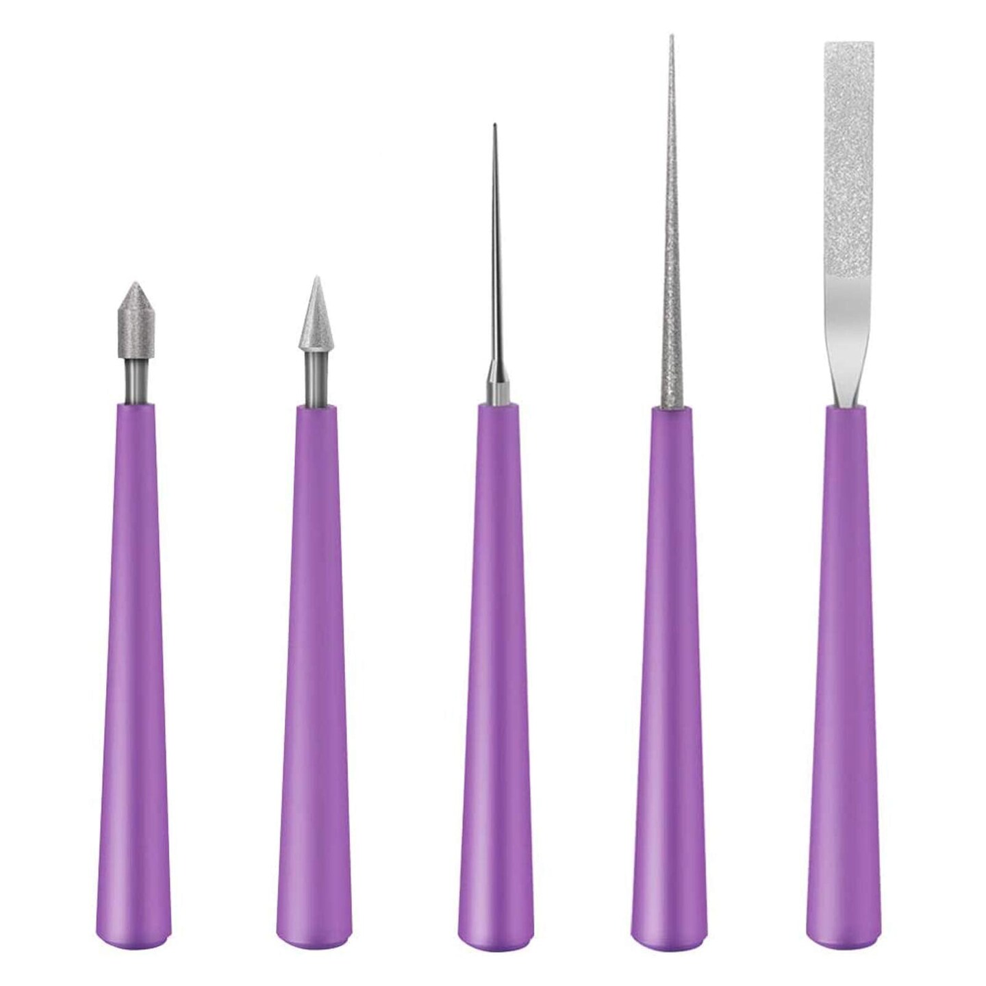 5 Pieces Bead Reamer for Jewelry Making, Bead Spinner Hole Enlarger Tool for Glass Plastic Metal Wood Beads, Remove Burrs, Enlarge Holes, Smooth Edges