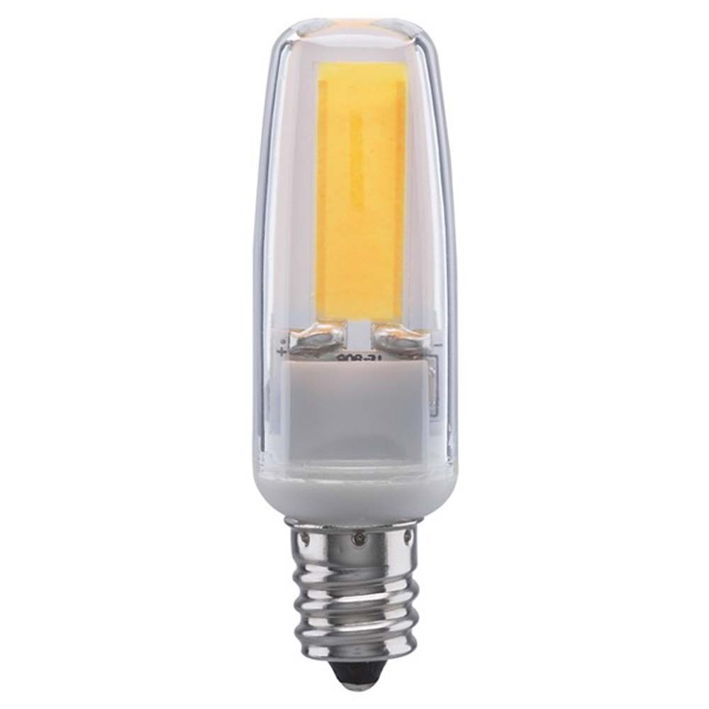 Satco 4watt LED E12 Candelabra base 3000K Dimmable Clear 120130v Light