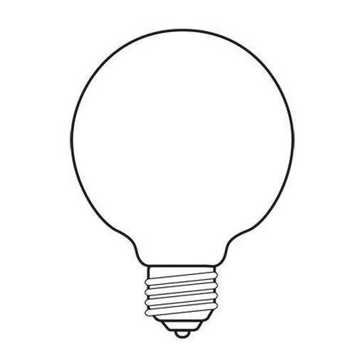 Satco 43w 120v G25 Globe White Halogen Light Bulb E26 Medium base 3PK