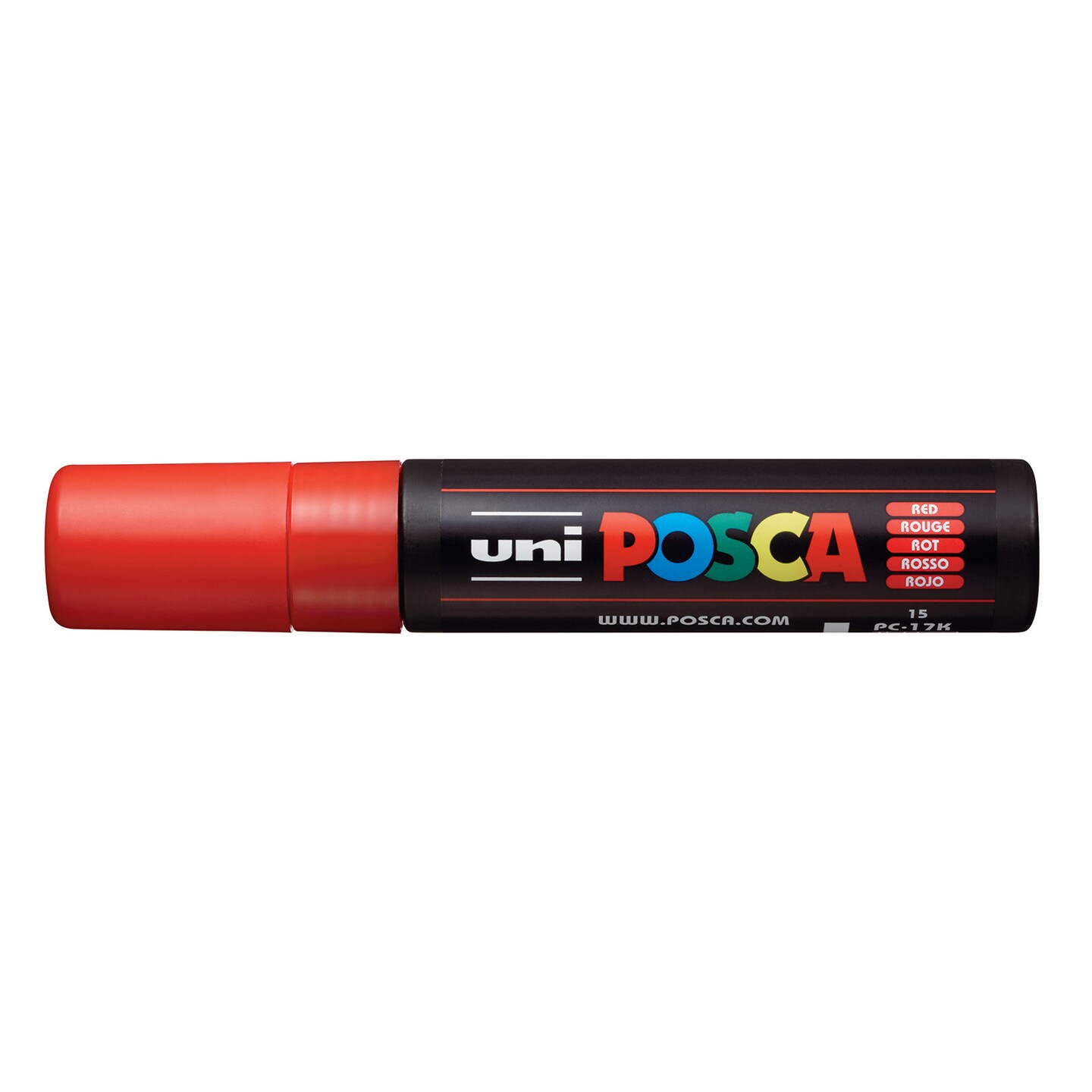 POSCA Paint Marker, PC-17K Extra Broad Rectangular Chisel, Red