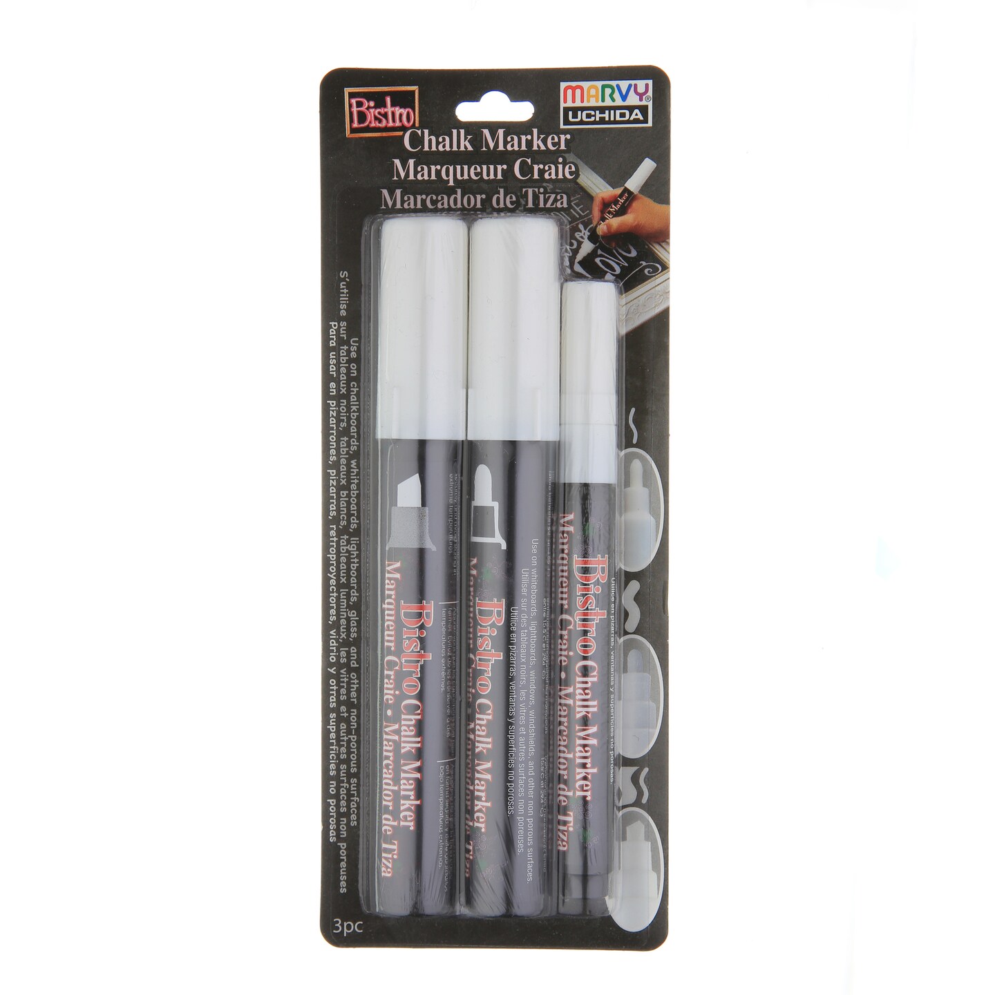 Uchida Bistro Chalk Marker Set, 3Markers, White Michaels