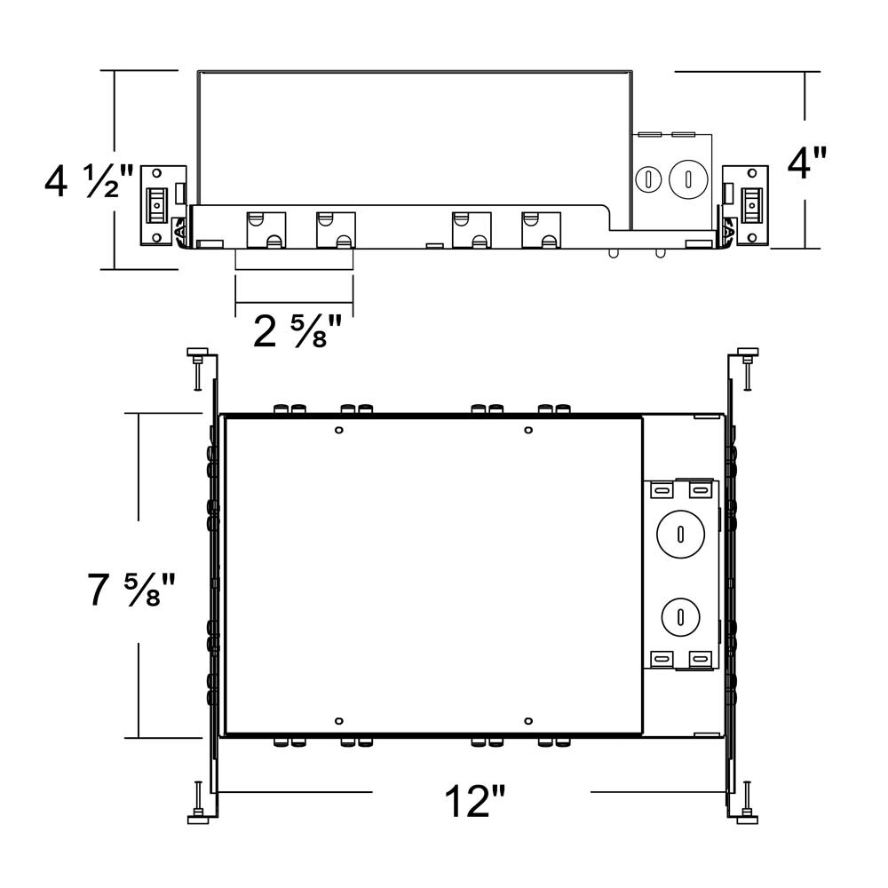 NICOR 2 in. IC-Rated Airtight New Construction LED Housing, 120-277V