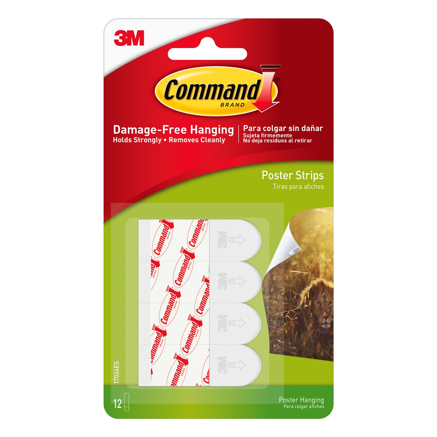 3M Poster Strips with Command Adhesive, 12/Pkg.