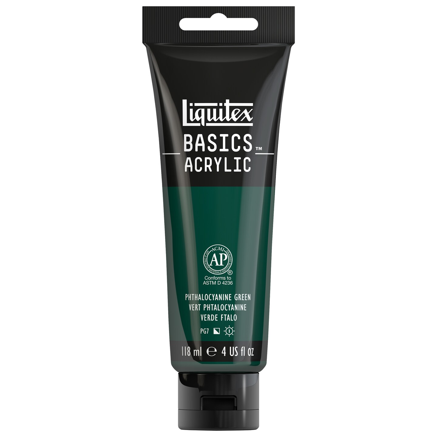 Liquitex Basics Acrylic Color, 4 Oz. Tube, Phthalocyanine Green