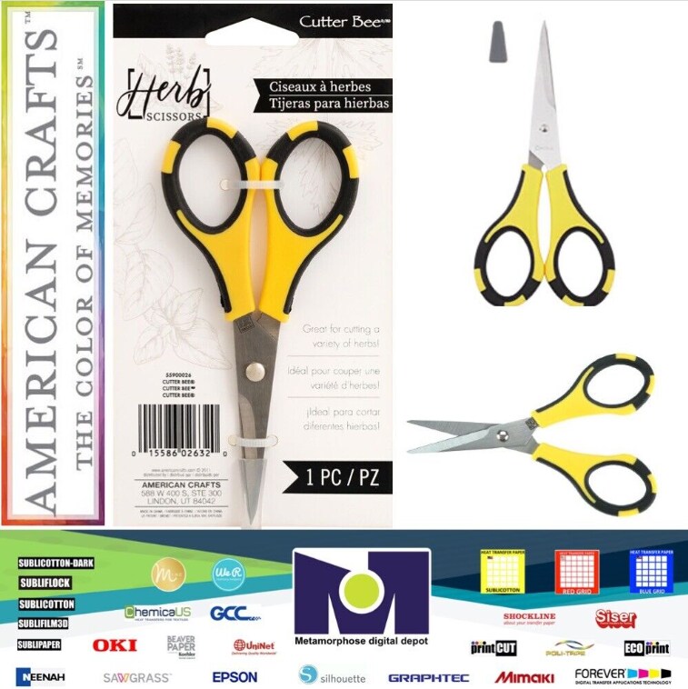 American Crafts Cutter Bee Herb Scissors-Yellow / Black 55900026