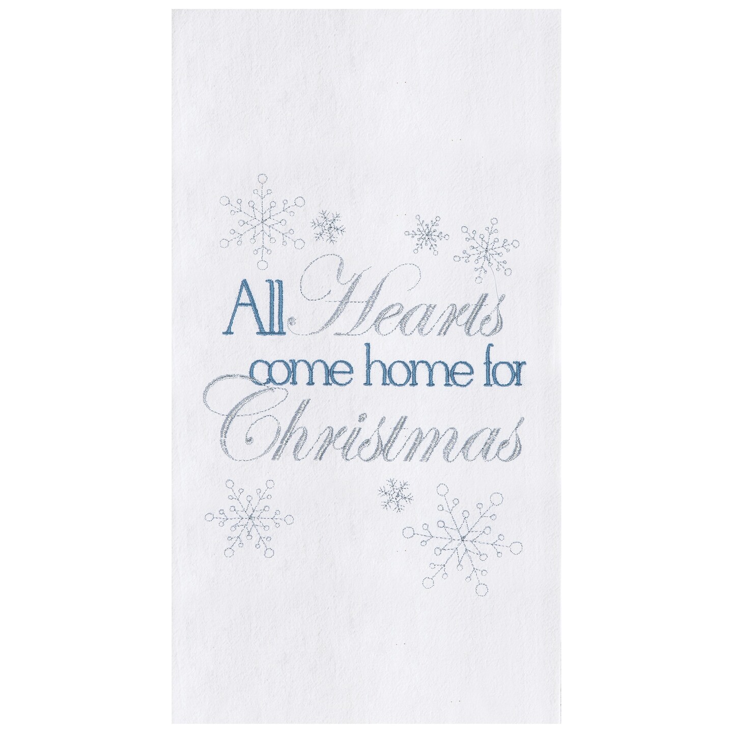 Home for Christmas Embroidered Flour Sack Cotton Kitchen Towel