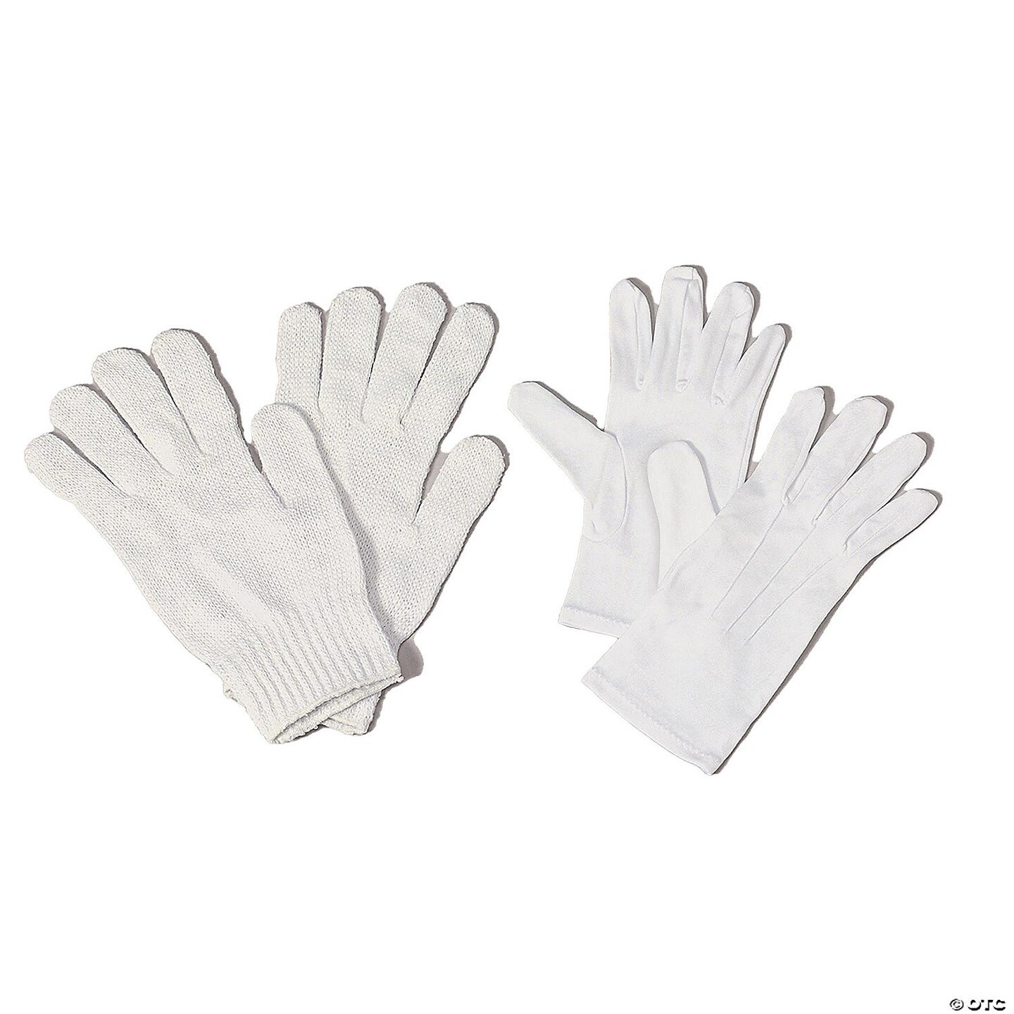 The Costume Center White Nylon Santa Claus Gloves &#x2013; One Size Fits Most