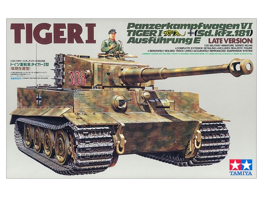 Tamiya 1/35 TAM35146 - 1/35 Tamiya Tiger I Heavy Late Tank Assembly Kit