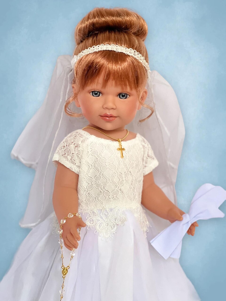 Allegra Communion Gown with Accessories For 18 Inch Dolls- Doll Clothes