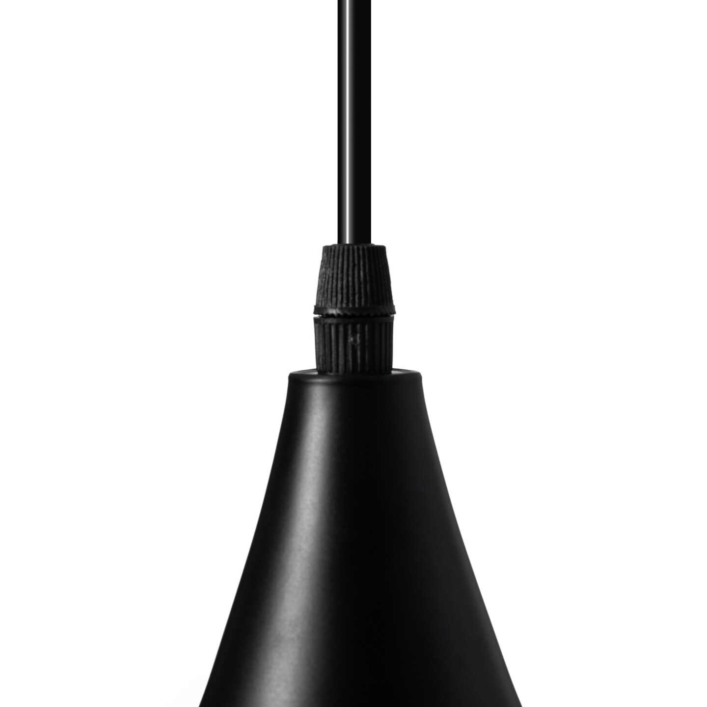 Modern Round Thick Metal Black Pendant Lamp, Ceiling Hanging Light