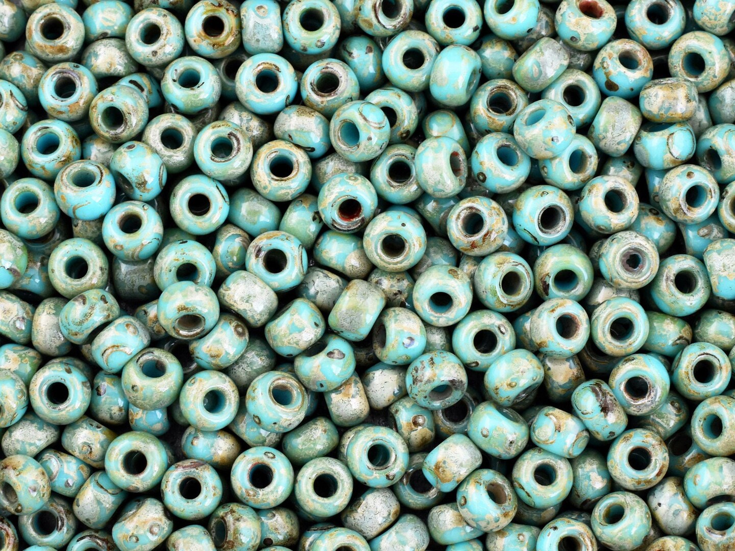 20g turquoise picasso miyuki seed beads miyuki 4514 michaels