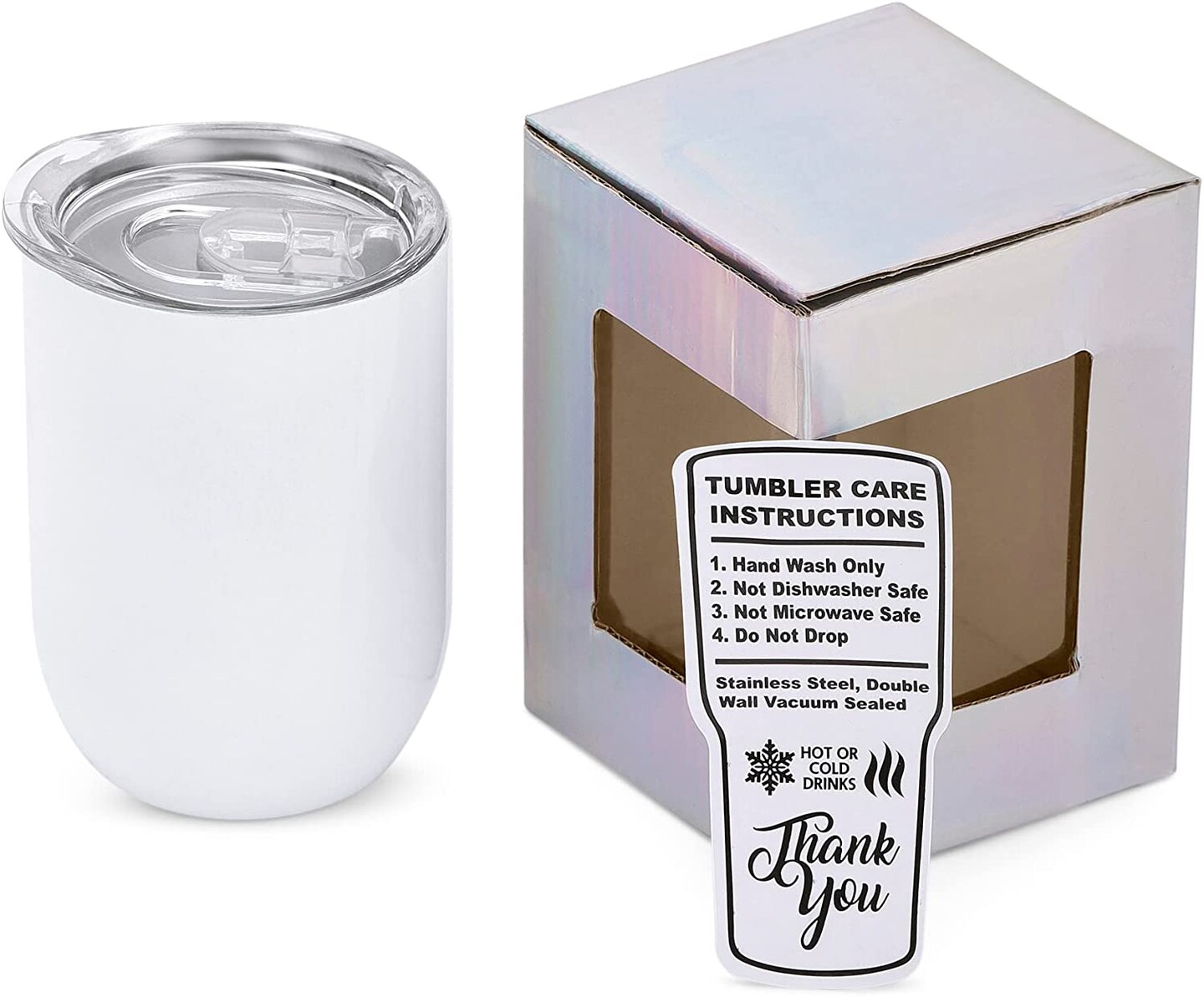 Makerflo 12 oz Straight Wine Sublimation Blank Tumbler with Lid and Straw - Pack of 25 | Craft-Ready for DIY Gifts & Personalization (Sublimation, Epoxy, UV DTF, Vinyl, and Laser Engraving)